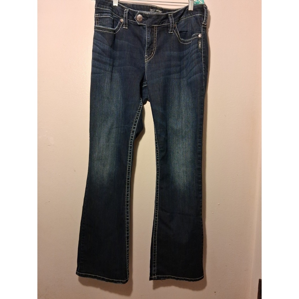 Silver Jeans Tuesday Y2k Bootcut Jeans Womens 16 Long 33x36 Dark Wash Western